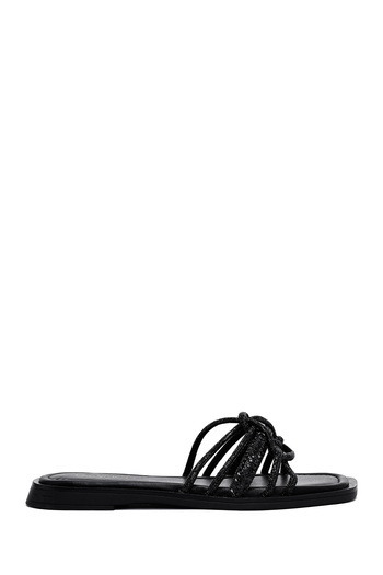 Derimod Papuci de damă din piele Black Stone 25SFD1829TS