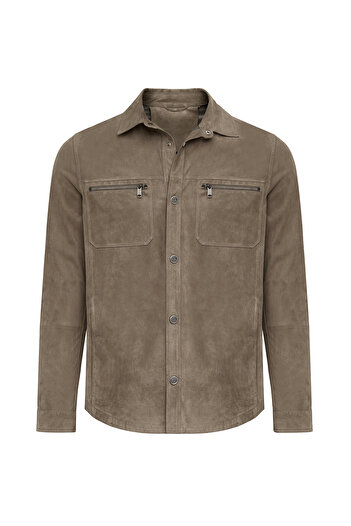 Derimod Kroos Men's Mink Suede Leather Jacket 25Sgd 656710
