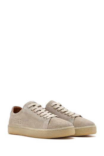 Derimod Erkek Bej Bağcıklı Süet Deri Sneaker 25SFD765010