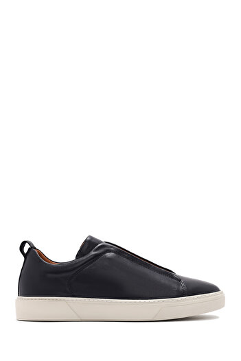 Derimod Men's Navy Blue Elastic Leather Sneaker 25Sfd 631618