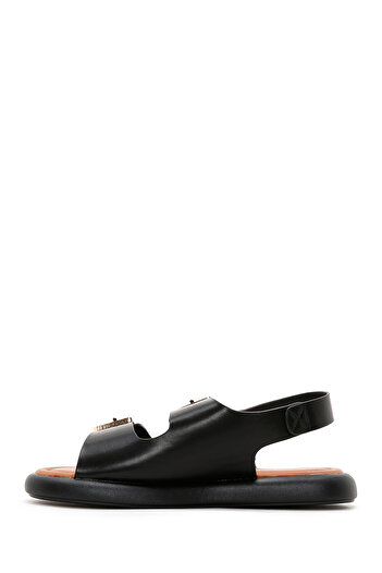 Derimod Women's Black Double Buckle Sandals 25Sfe 480518