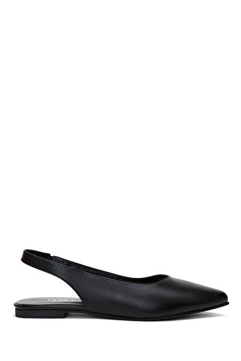 Derimod Women's Black Open Back Summer Ballerina Shoes 25Sfe400118