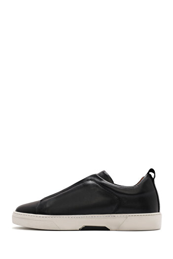 Derimod Ανδρικό μαύρο ελαστικό δερμάτινο sneaker 25SFD631618