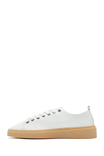 Derimod Tenis alb din piele cu șireturi pentru bărbați 25SFD 707818