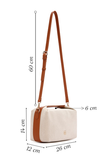 Derimod Women's Beige Long Strap Crossbody Bag 25Sbd28196F