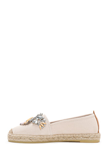 Derimod Women's Beige Stone Leather Espadrille 25Sfd20546F