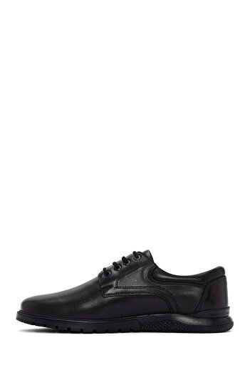 Derimod Fly Men's Black Lace-Up Leather Casual Shoes 25Sfd 710318