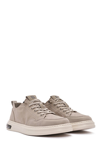 Derimod Erkek Bej Bağcıklı Desenli Kumaş Sneaker 25SFD69326F