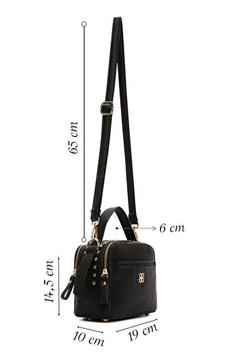 Derimod Women's Black Long Strap Crossbody Bag 25Sbd2422Ft