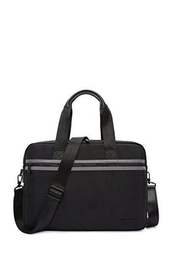 Derimod Servietă din material textil cu curea lungă neagră pentru bărbați D-Pack 24WBD30146F