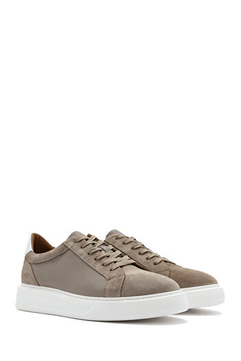 Derimod Erkek Bej Bağcıklı Deri Sneaker 25SFD613014