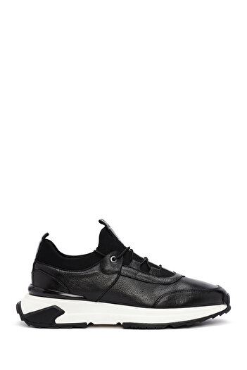 Derimod Men's Black Lace-Up Leather Casual Sneaker 24Wfd 722718