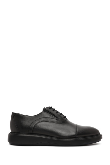 Derimod Men's Black Laced Leather Casual Shoes 25Sfd 640218