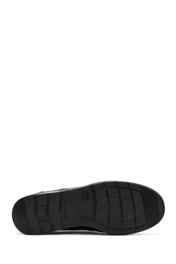 Derimod Kadın Siyah Bantlı Dolgu Topuklu Deri Comfort Ayakkabı 24WFD236718