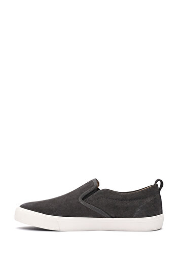 Derimod Ανδρικά παπούτσια casual από δέρμα Nubuck σε γκρι χρώμα 25SFD7076V3