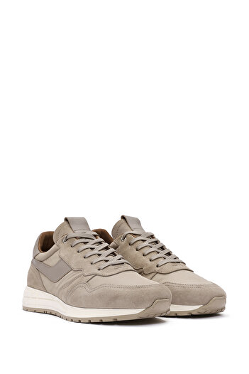 Derimod Erkek Bej Bağcıklı Deri Sneaker 25SFD707414
