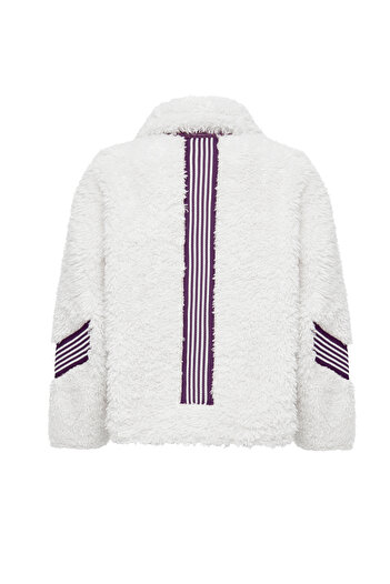 Derimod Meribel Kadın Çok Renkli Mor Çizgi Detaylı Teddy Mont 24WGD5205FF
