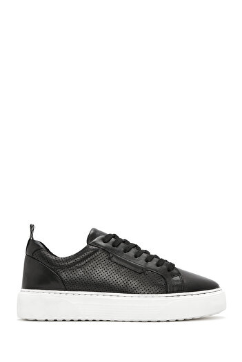 Derimod Men's Black Lace-Up Leather Sneaker 25Sfd 640414