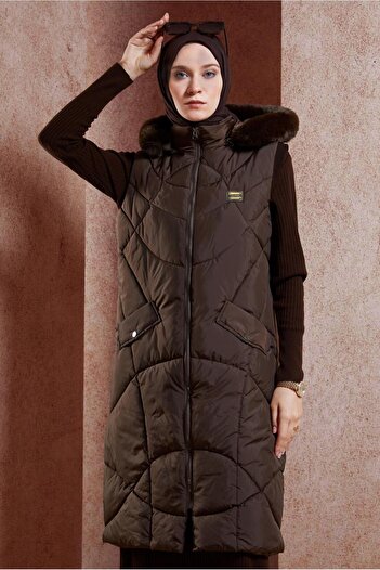 Alvina Hooded Puffer Vest - 90527