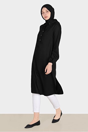 Alvina Hooded Buttoned Tunic - 42784