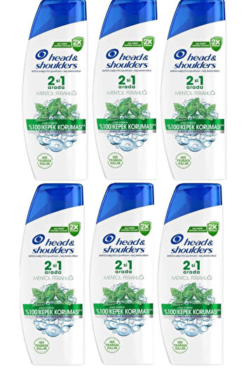 Head&Shoulders Șampon Head & Shoulders 400 ml - 2-1 Mentol Prospețime, x 6 Piese