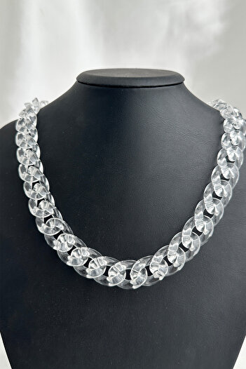 Modex Transparent Acetate Thick Chain Necklace (45cm)
