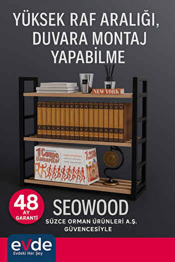 stickwood 3 Katlı Süper Kalite Siyah Kitaplık & Ayakkabılık, Banyo, Mutfak, Oyuncak Dolabı