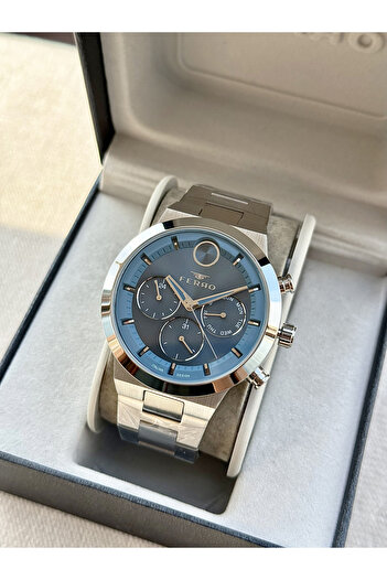 FERRO Silver Steel Cord Men's Wristwatch Fm11568Awt-L3 Functions Active 3 Atm Water Resistant