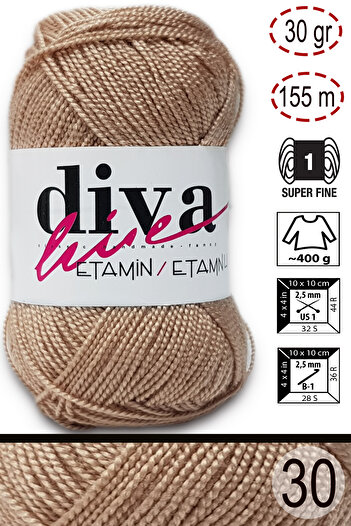 Diva İplik Etamin Business Orlon 30 Πούδρα
