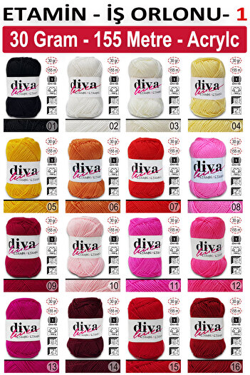 Diva İplik Etamin Business Orlon 30 Πούδρα