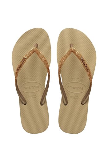 Havaianas Slim Glıtter Ii Women's Beige Slippers - 4146975