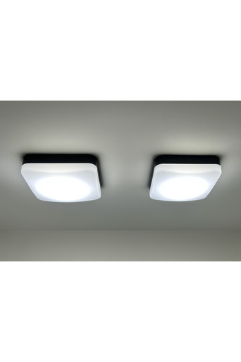 ZMR 24W Kare LED Glop Armatür 2'Lİ (Beyaz Işık – Siyah Kasa)