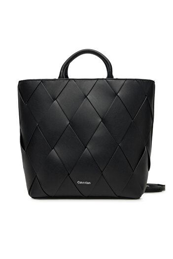 Calvin Klein Ck K60K613176 Ck Woven Medium Tote Women's Bag