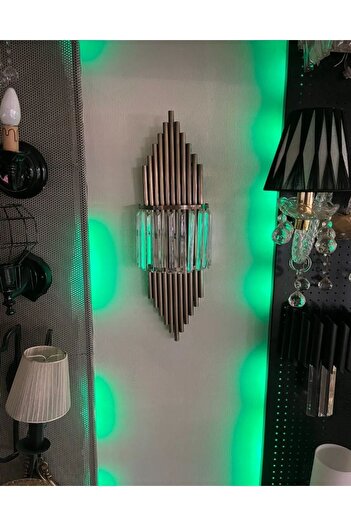 luxury modern aydınlatma Eskitme Renk Kristal Aplik Elektirikli