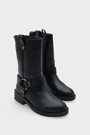 Capone Outfitters Μπότες Biker Leslie με μεταλλικά αξεσουάρ