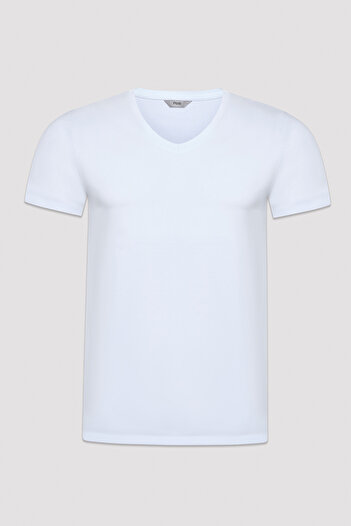 Penti Weißes T-Shirt mit V-Ausschnitt