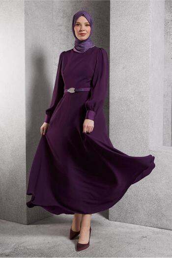 Alvina Crepe Belt Detail Dress - 45137