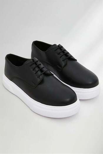 Rakerplus Derby Black Matte White Sole Children's Classic Shoes