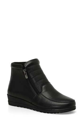 Polaris 103510 .Z Black Women's Genuine Leather Heeled Boots