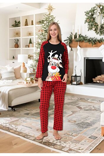 Welike Pijama dama motive Craciun Ren cu clop