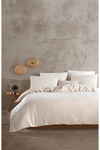 destinyhometex Premium 100% Cotton King Size Muslin Duvet Cover Set 220X240 cm