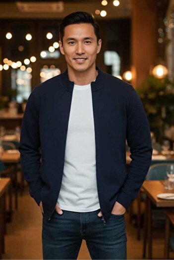 Voltaj Danny Full Zip Sweatshirt Navy Blue