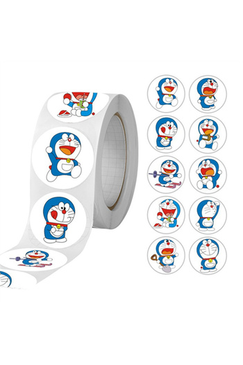 Miniso 500pcs-roll 500pcs Roll Anime Cartoon Stickers Laptop Guitar Skateboard DIY Decoration Cute Book Ph