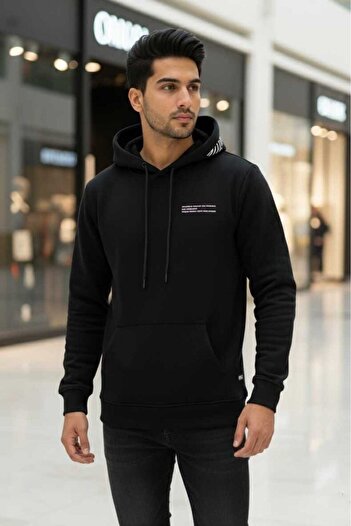 Voltaj Gavi Hooded Men's Sweatshirt Black