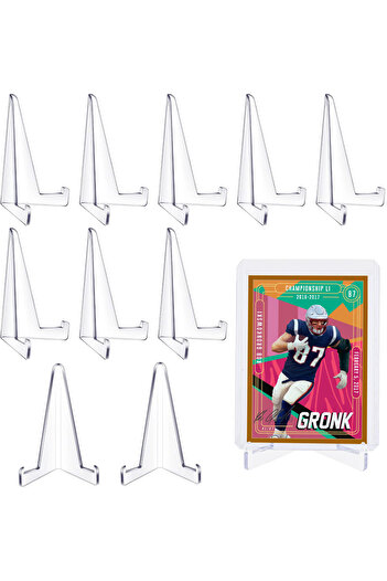 Choice 10pcs 10Pcs 35PT Acrylic Display Holder Transparent Stands Small Rack for Football /Baseball Sports