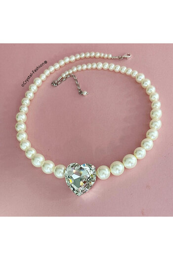 Crystal-Fashion® Colier Perle Inima Patricia