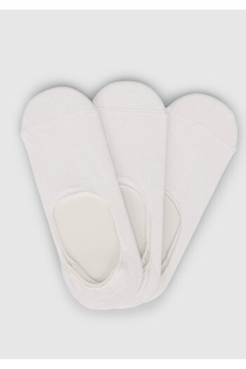 MIOVELA White Mvb17 White 3-Piece Ballerina Women's Socks