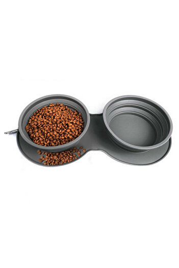 PetPro Double Bowl Animals Foldable Silicone |