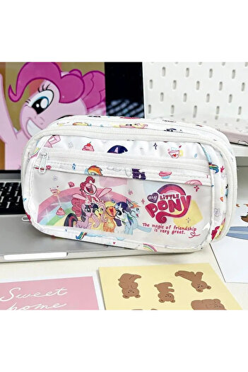 Miniso pencil case My Little Pony Ita Bag Pencil Case Large Capacity Multi Layer Organizer Cute Cartoon Des