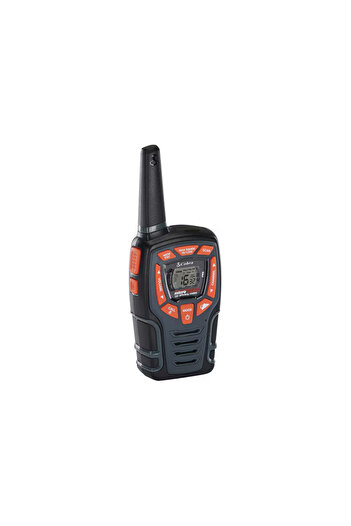COBRA Set of 2 walkie-talkies AM855, 10 km, 16 channels, 121 codes, IPX2, LED, dock, 6 batteries